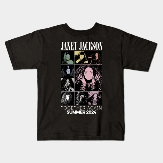 Janet Jackson Together Again Summer 2024 Kids T-Shirt by Garza Arcane